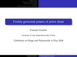 Finitely generated powers of prime ideals