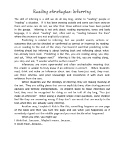 Reading strategies: Inferring