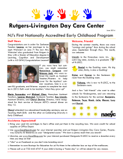 June 2014 Newsletter - Rutgers