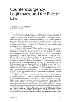 Counterinsurgency, Legitimacy, and the Rule of Law