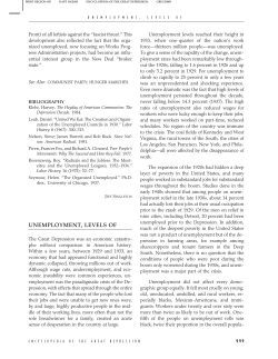 unemployment, levels of