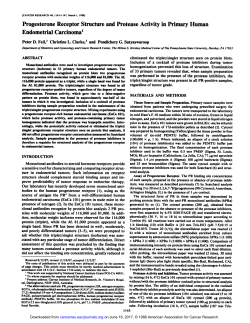 Progesterone Receptor Structure and Protease