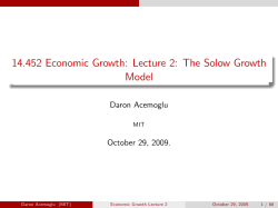 The Solow Growth Model