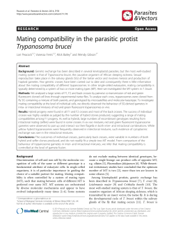 Mating compatibility in the parasitic protist Trypanosoma brucei