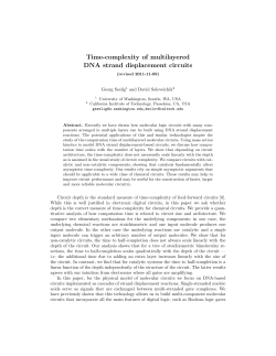 Time-complexity of multilayered DNA strand