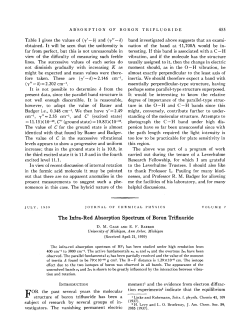 The Infra‐Red Absorption Spectrum of Boron Trifluoride