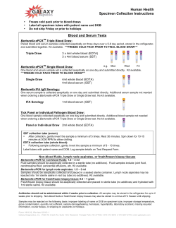 Human Health Collection Instructions