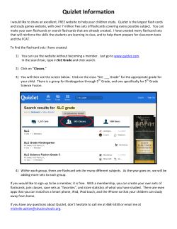 Quizlet Information - St Lucie County School Sites
