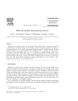 What do double dissociations prove?