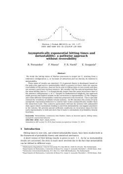 Asymptotically exponential hitting times and