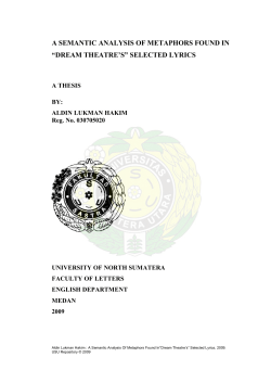 an analysis of metaphor found in