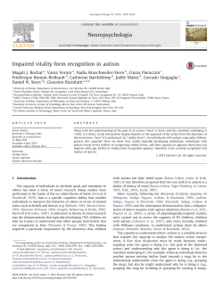 Impaired vitality form recognition in autism