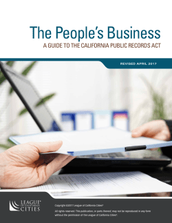 The People`s Business - League of California Cities