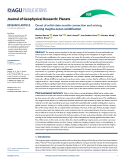 Onset of solid-state mantle convection and mixing during magma