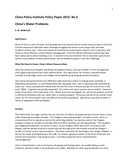 China`s Water Problems - University of Nottingham