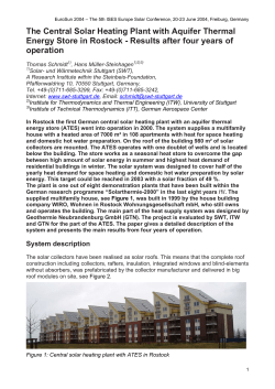 The Central Solar Heating Plant with Aquifer Thermal Energy Store