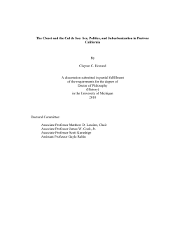 The Closet and the Cul de Sac: Sex, Politics, and