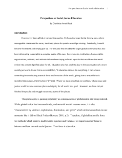 Perspectives on Social Justice Education