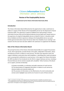 Review of the Employability Service