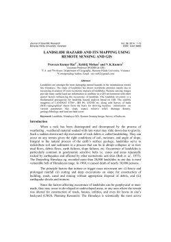 landslide hazard and its mapping using remote sensing and gis