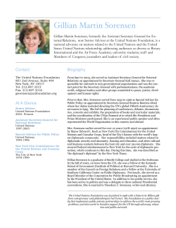 Gillian Martin Sorensen - 3rd International Women`s Peace