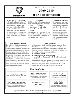 H1N1 Information with Lice and Vaccination Information