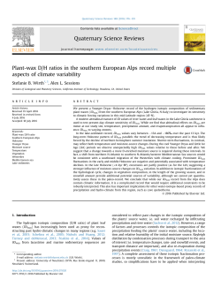 Plant-wax D/H ratios in the southern European Alps