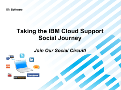 Taking the IBM Cloud Support Social Journey
