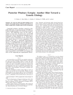 Posterior Pituitary Ectopia: Another Hint Toward a Genetic Etiology
