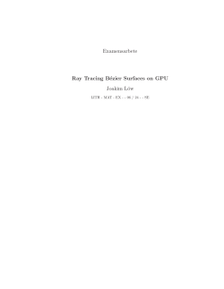 Ray Tracing B&eacute;zier Surfaces on GPU