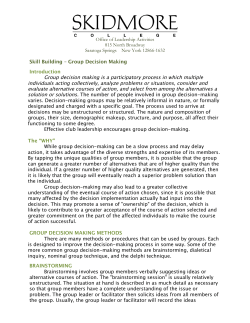 Group Decision Making