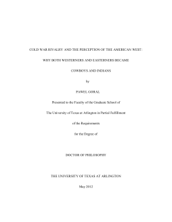 COLD WAR RIVALRY AND THE PERCEPTION OF THE AMERICAN