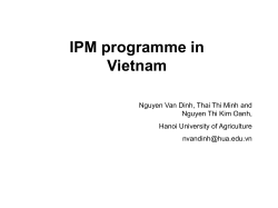IPM programme in Vietnam