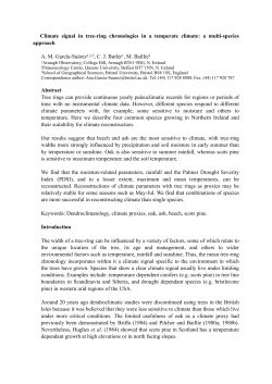 Climate signal in tree-ring chronologies in a temperate climate: a