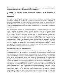 Elements of direct democracy in the recent practice of