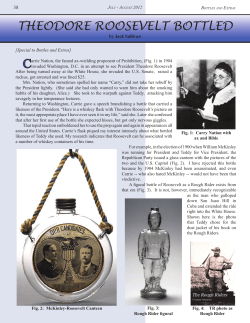 theodore roosevelt bottled - Federation of Historical Bottle Collectors