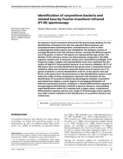 (FT-IR) spectroscopy - International Journal of Systematic and