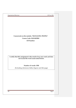 Managing People sample essay used in AS workshop