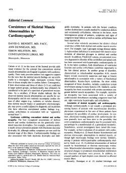 Coexistence of skeletal muscle abnormalities in cardiomyopathy