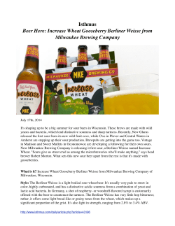 Isthmus Beer Here - Milwaukee Brewing Co.