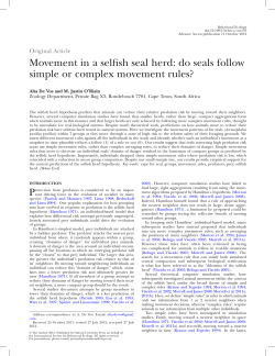 Movement in a selfish seal herd: do seals follow