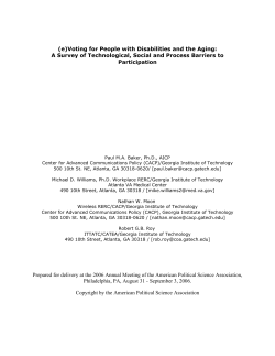 (E)voting for people with disabilities and the aging a survey of