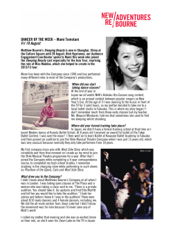 DANCER OF THE WEEK &ndash; Mami Tomotani Fri 19