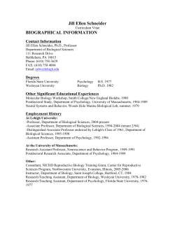 Schneider C.V. - Lehigh University