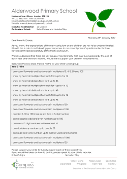 Yr 3 Key areas of mental maths for your child`s year group.