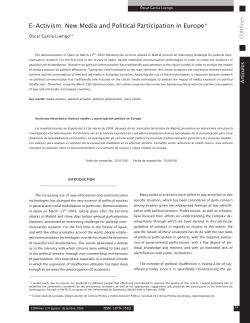 E-Activism: New Media and Political Participation in Europe*