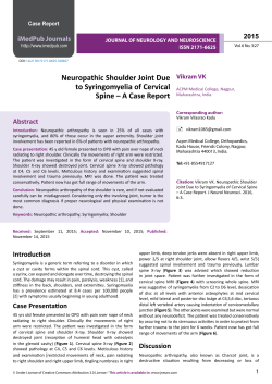 A Case Report - Journal of Neurology and Neuroscience