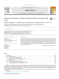 Pretreatment methods to enhance anaerobic digestion of organic