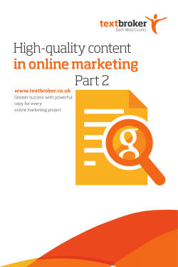 High-quality content in online marketing Part 2