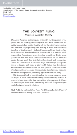 THE LOWEST RUNG - Assets - Cambridge University Press